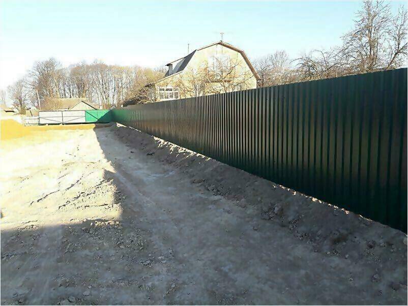 Забор, ворота, калитка из зеленого профлиста 150м фото 4 в Альметьевске