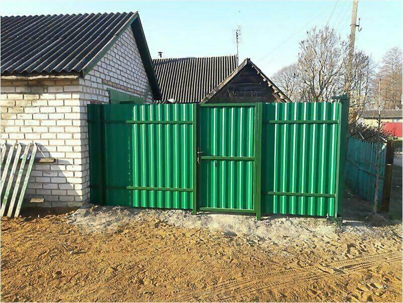 Забор, ворота, калитка из зеленого профлиста 150м фото 1 в Альметьевске
