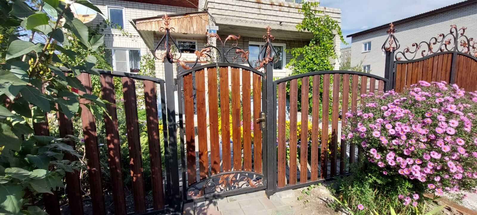 забор из штакетника каштан красный фото3 в Альметьевске
