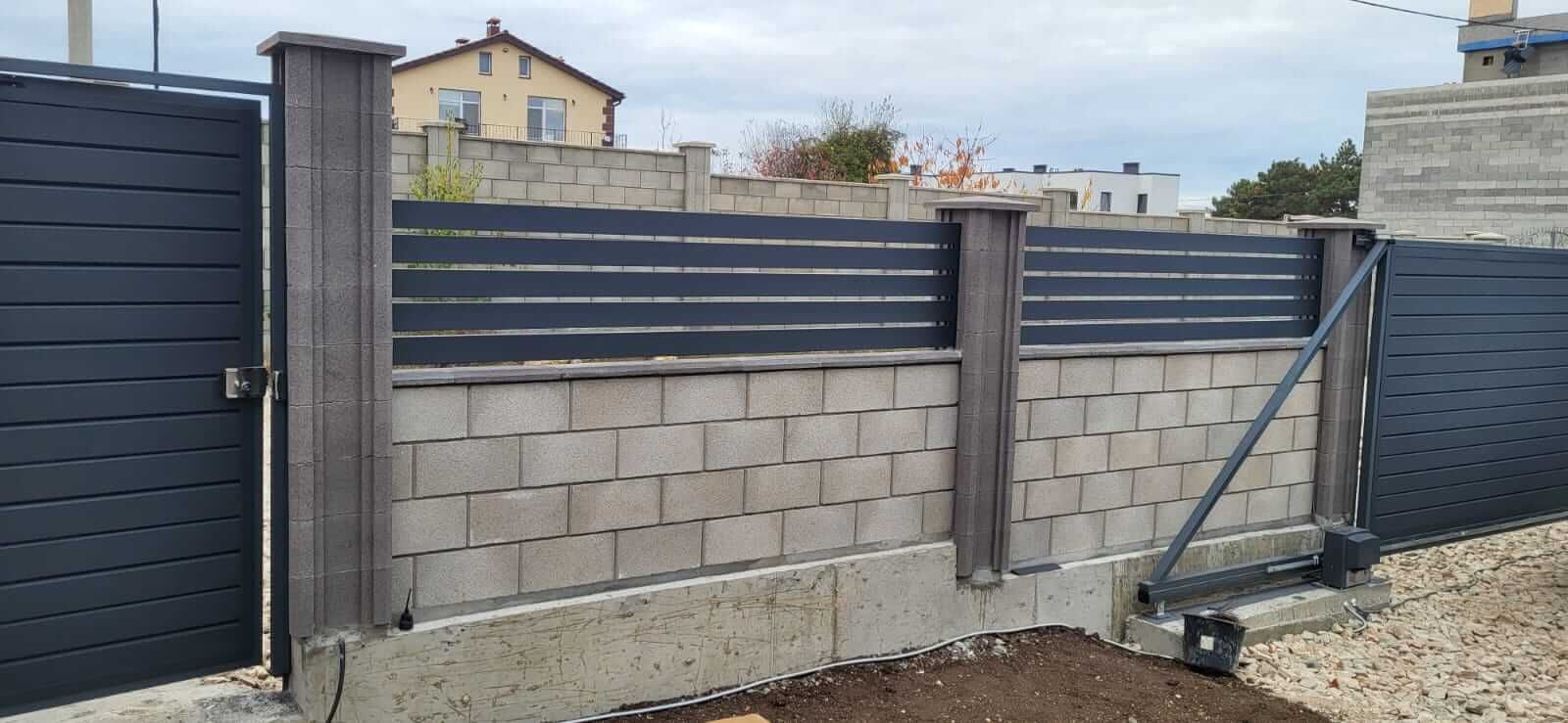 Забор-ранчо из металлопланкена 28м RAL7024 Серый Графит МАТТЕ в Альметьевске