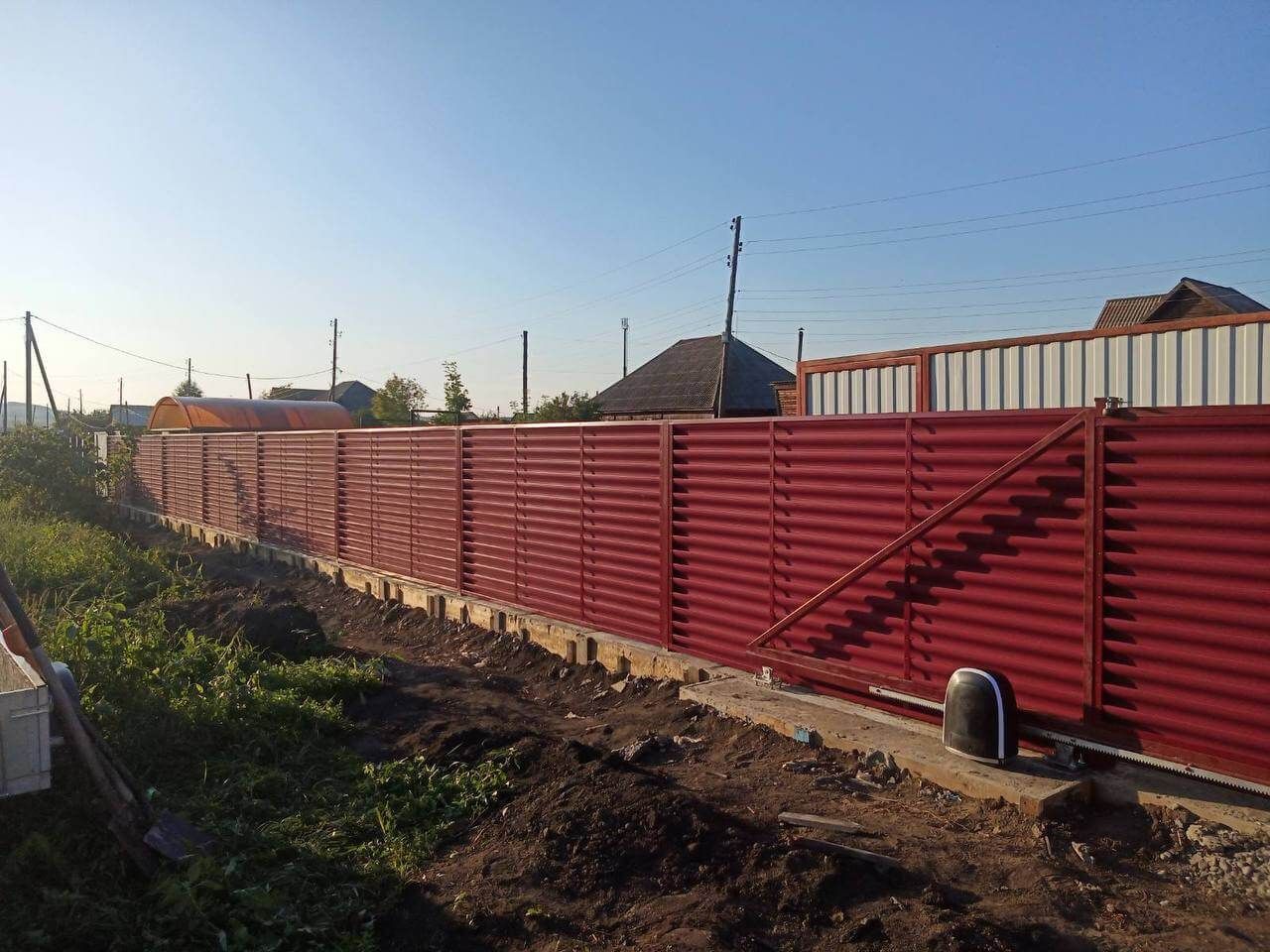 Забор-жалюзи 44м RAL3005/3005 Красное Вино двусторонний фото 3 в Альметьевске
