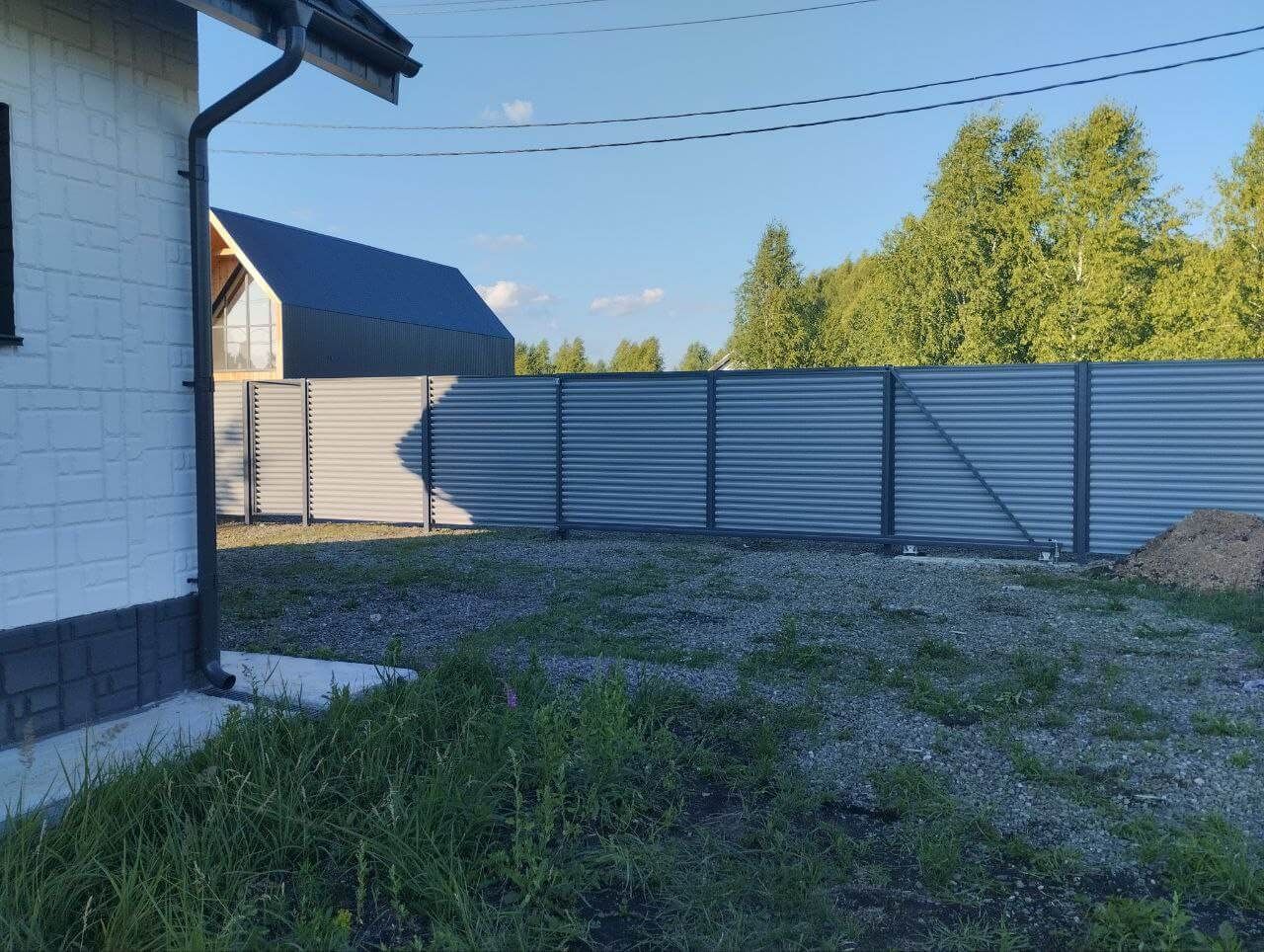 Забор из ламелей еврожалюзи 20м RAL7004 Серый фото 4 в Альметьевске