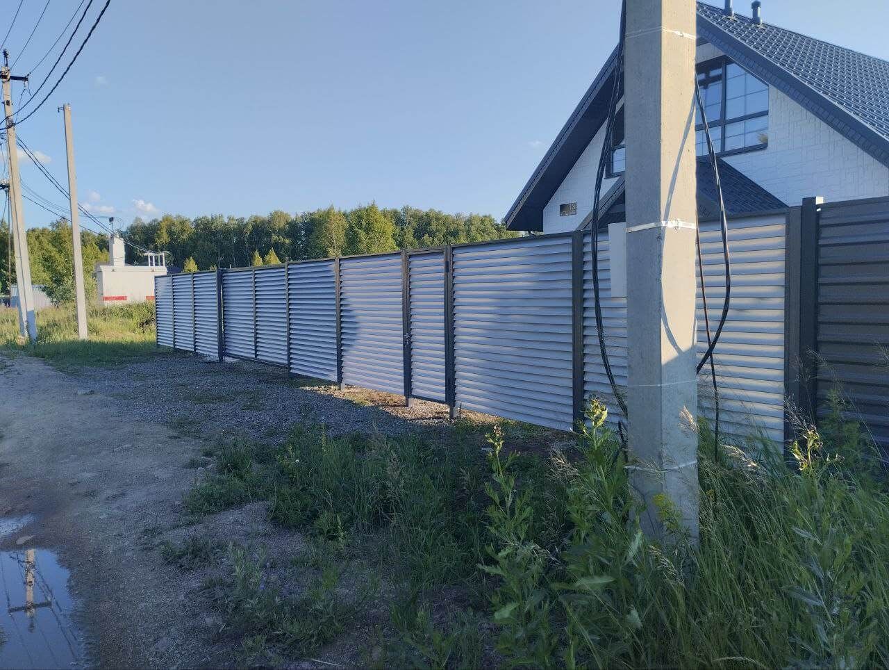 Забор из ламелей еврожалюзи 20м RAL7004 Серый фото 2 в Альметьевске