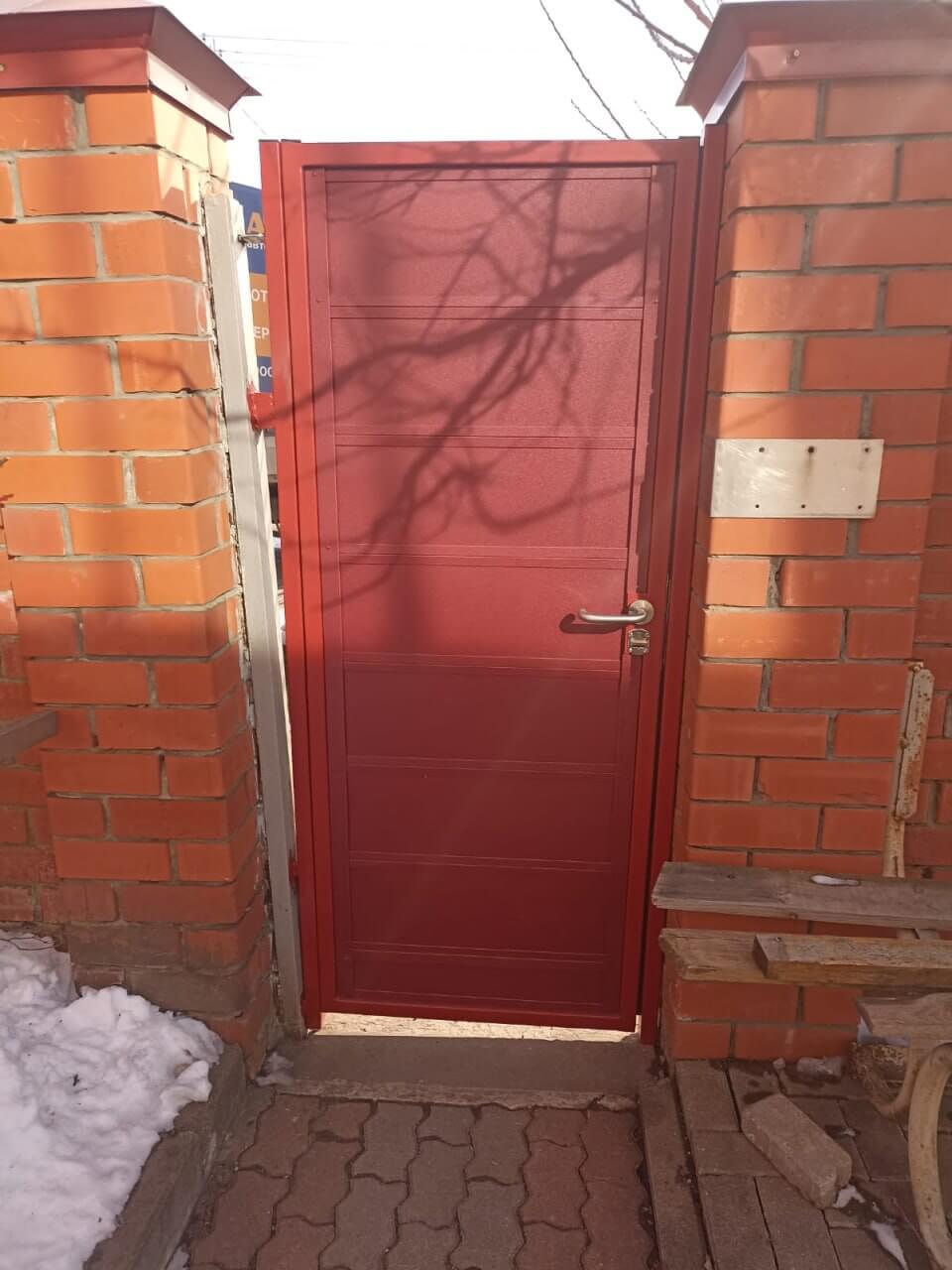 Ворота и калитка из металлопланкена 4м RAL3005 Красное Вино, Стальной Бархат фото 2 в Альметьевске