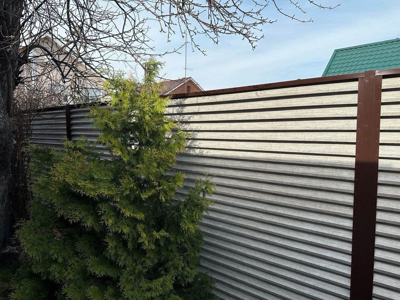Забор-жалюзи из ламелей ЭКО-Z 32м Ясень Printech фото 1 в Альметьевске