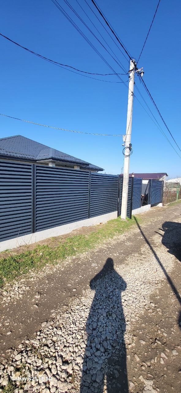 Забор из ламелей еврожалюзи 30м RAL7024/7024 Серый Графит двусторонний фото 1 в Альметьевске