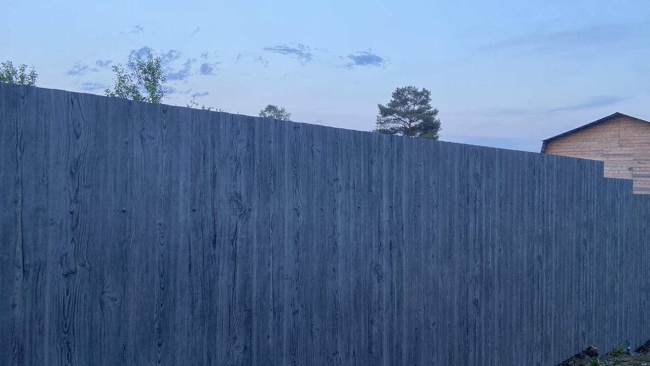 Забор из профнастила НС-10 42м Светлая Береза SteelArt фото 4 в Альметьевске
