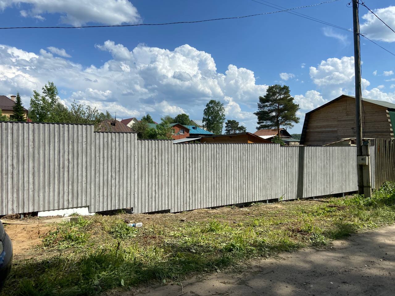 Забор из профнастила НС-10 42м Светлая Береза SteelArt фото 8 в Альметьевске